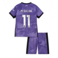 Camisa de Futebol Liverpool Mohamed Salah #11 Equipamento Alternativo Infantil 2023-24 Manga Curta (+ Calças curtas)